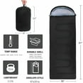 thumbnail image 4 of LAMIRO Sleeping Bag, Lightweight 3 Season Weather Sleep Bags for Kids Adults Girls Women, Microfiber Filled 5-20 Degree for Backpacking/Hiking/Camping/Mountainee with Compression Sack, 4 of 6