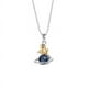 thumbnail image 4 of 2PC Estrella de plata pura 925 collar de pareja diseño pequeño ligero de lujo principito clavícula colgante de piedra lunar de San Valentín (19 * 17 mm para mujeres) (21 * 14 mm para hombres), 4 of 5