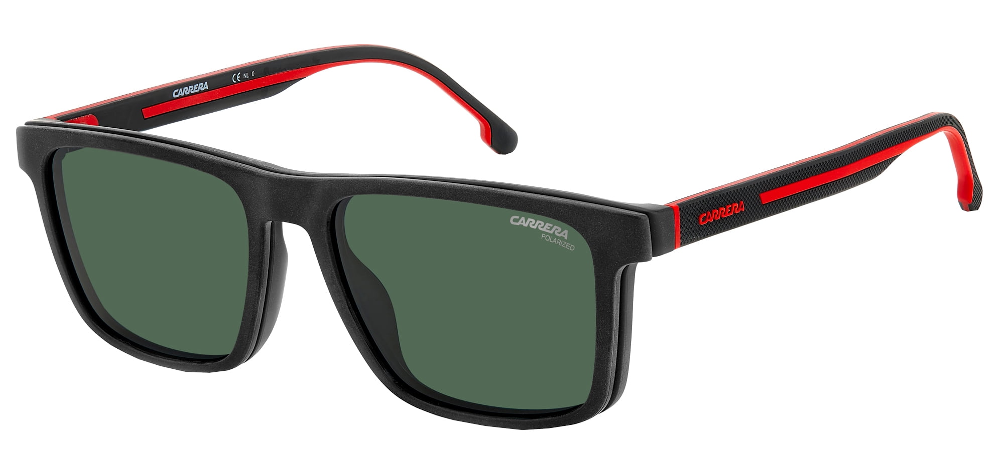 Carrera CA8061/CS Sunglasses MATTE BLACK RED BLACK/GREEN FOLDING 55/17 ...
