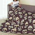 thumbnail image 6 of Pofeuu funny Skull star Print Ultra-Soft Micro Fleece Blanket,for Bed Or Sofa,All Season Throw Blankets Flannel Blanket-60"x50", 6 of 7