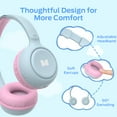 thumbnail image 5 of Monster Bluetooth Kids Headphones with Microphone, Wireless Headset for Children with 85/94dB Safe Volume, 60 Hours Playtime, On-Ear Kids Wireless Headphones for Girls and Boys/ School (Pink), 5 of 7