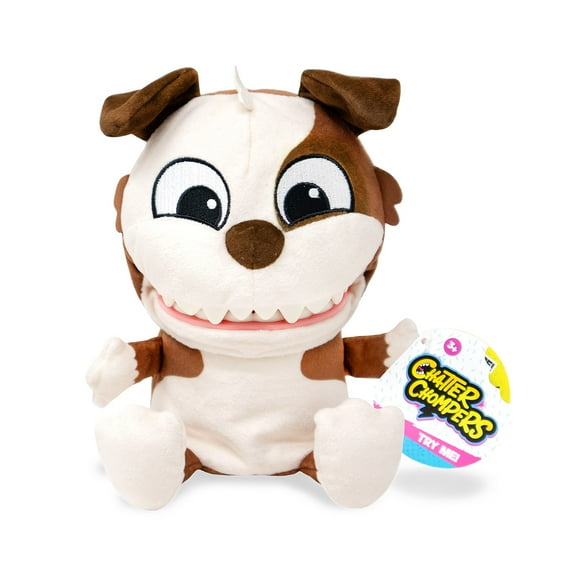 Chatter Chompers Dog Plush 6.5", Interactive Collectible Toy, Funny Sound Effects, Ages 3 