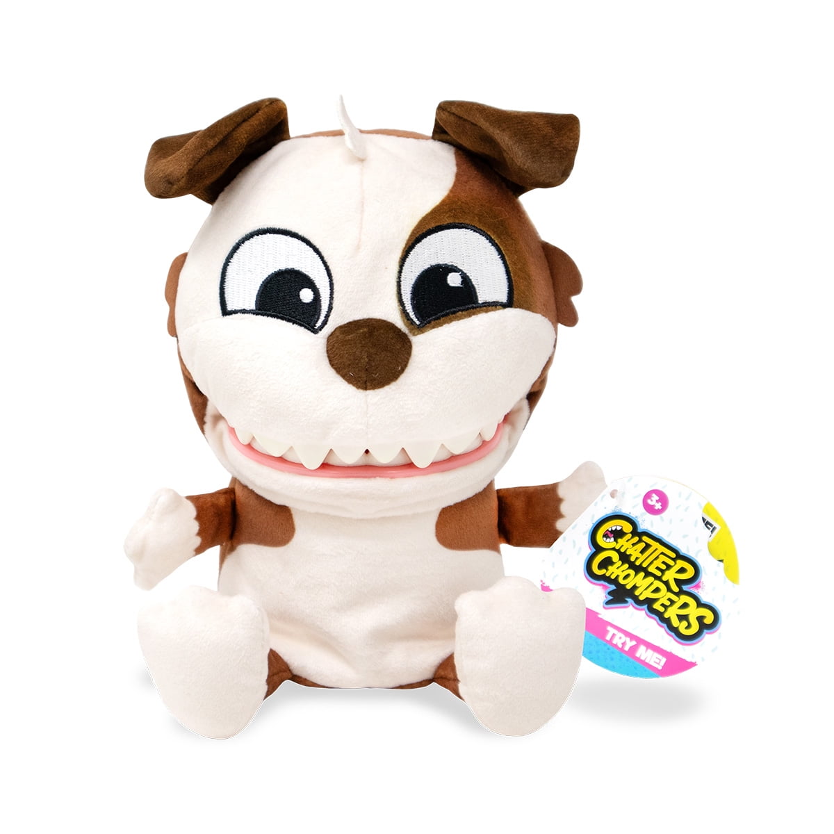 Chatter Chompers Dog Plush 6.5", Interactive Collectible Toy, Funny Sound Effects, Ages 3+