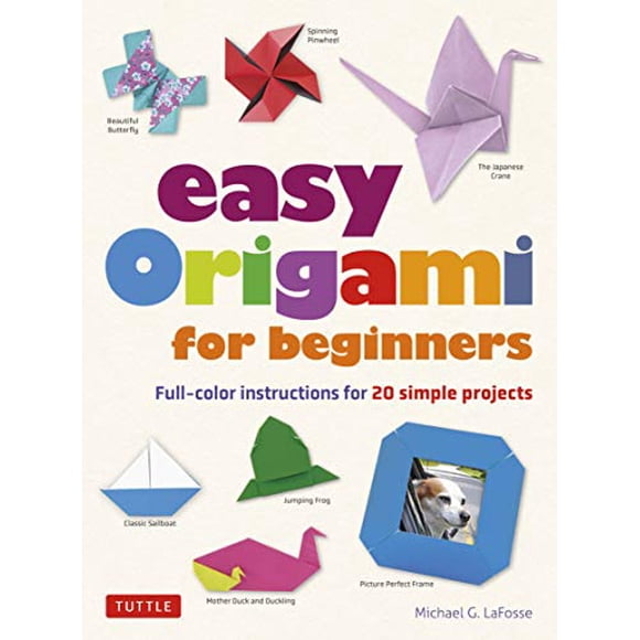 Origami Facile pour les Débutants: instructions en Couleur pour 20 Projets Simples