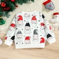 thumbnail image 7 of Pzocapte Girls Tops Size 7-8 White Tshirt for Girls Toddler Boys Girls Christmas Long Sleeve Cartoon Santa Pullover Sweatshirt Tops Girls Athletic Tops Girls Tops Valentine's Day, Christmas, Couples, 7 of 7