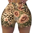 thumbnail image 2 of Daiia Animal Leopard Pattern Women's Workout Shorts Biker Shorts - High Waisted Workout Spandex Tummy Control Gym Running Yoga Shorts-Small, 2 of 8