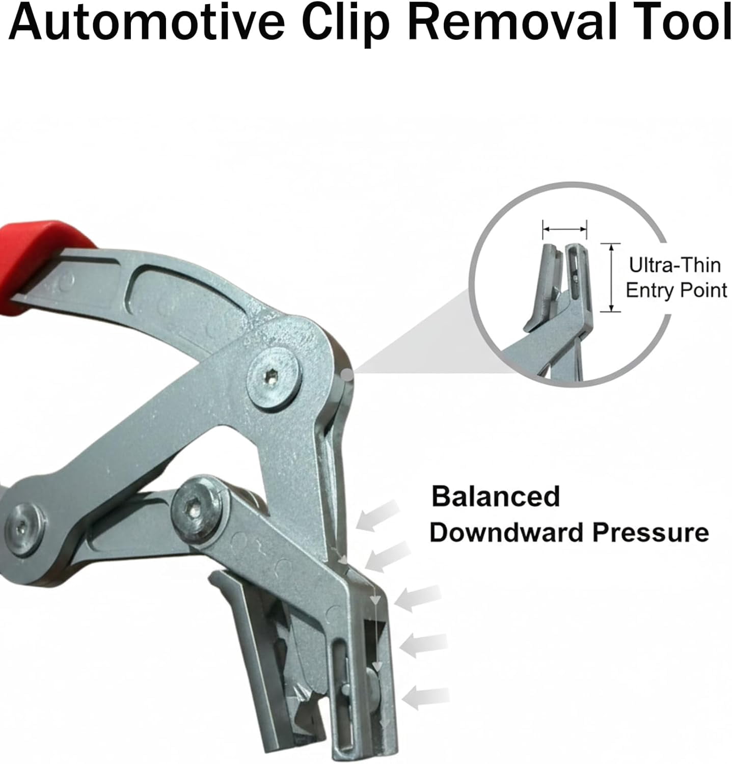 Plastic Clip Tool, Automotive Clip Removal Tool, Heavy Duty Car Clip Pliers, Removal Pliers for Fasteners, Trim & Panel Removal, Four-Point Support, Damage-Free Lifting Auto Repair Tool