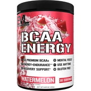 BCAA Powder - Evlution Nutrition Pre Workout BCAA Energy Powder 30 Servings - EVL BCAA Amino Acids Endurance & Muscle Recovery Drink - Watermelon Flavor with Vitamin B12 & Vitamin C