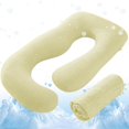 thumbnail image 1 of Funda de Almohada de Embarazo Refrescante Sasttie en Forma de U 145 cm Amarilla, 1 of 9