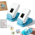 thumbnail image 1 of Paper Punch, 1 x 0.8 Inch Rectangular Scalloped Stamp Punch, Lever Action Craft Hole Punch for Scrapbooking, Card Making, DIY Projects(2Pcs), 1 of 6