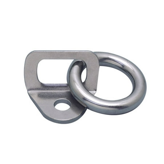STAINLESS TIE DOWN TAB WITH RING, 304 SS