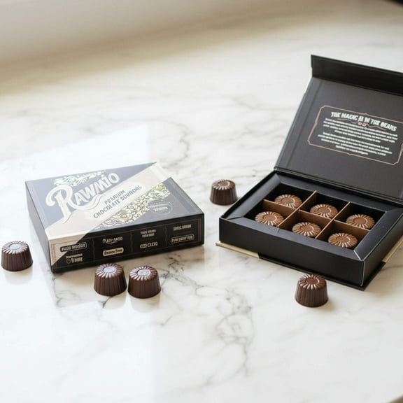 Rawmio Premium Dark Chocolate Bonbons - 6 Pieces