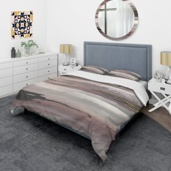 Designart 'Purple Glam Storm II' Glam Duvet Cover Set