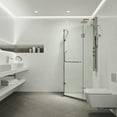 thumbnail image 6 of VIGO Piedmont 34 in. L x 34 in. W x 73 in. H Frameless Hinged Neo-angle Shower Enclosure in Brushed Nickel with Clear Glass, 6 of 13