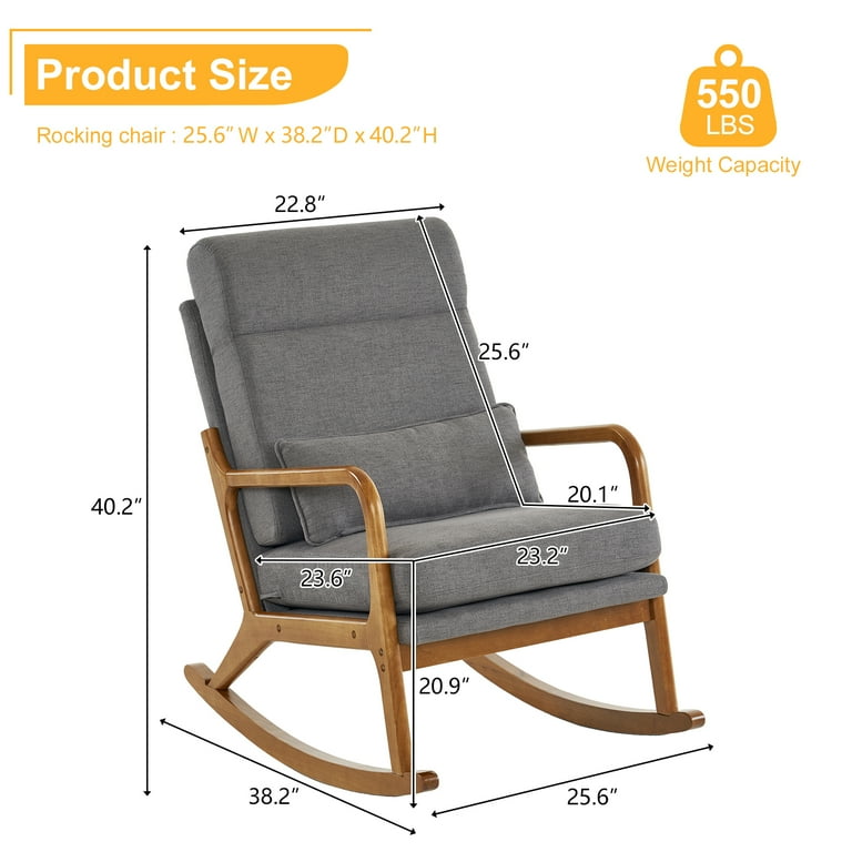 Free Shipping! Ktaxon Mid Century Rocking Nursery Chair Free Shipping! Ktaxon Mid Century Rocking Nursery Chair