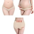 thumbnail image 4 of Puntoco Womens Panties Clearance Maternity Knickers Low Waist V Shaped Cotton Pregnancy Postpartum Panties Beige 4(M), 4 of 5
