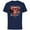 Navy, variant on Dawn of the Planet of the Apes Caesar Face and Red Ape Skull - Short Sleeve Cotton T-Shirt for Adults - Customized-Natural