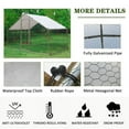 thumbnail image 3 of Large Metal Chicken Coop, Walk-in Chicken Run,Galvanized Wire Poultry Chicken Hen Pen Cage, Rabbits Duck Cages with Waterproof and Anti-Ultraviolet Cover for Outside(10' L x 6.6' W x 6.56' H), 3 of 9