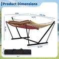 thumbnail image 2 of Memoryfield Hamac Double Portable pour 2 Personnes avec Support en Acier Robuste, Capacité de Charge de 450 Lb, pour Patio, Cour, Camping, Rouge Vin, 2 of 8