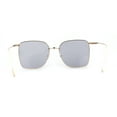 thumbnail image 4 of SA106 Womens 90s Metal Rim Large Rectangle Geeky Sunglasses Gold Grey, 4 of 4