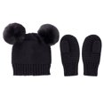 thumbnail image 2 of Yigetop Snow Gloves Winter Kids Beanie with Mittens Set Boys Girls Warm Hat and Glove Two-Piece Kids Hat and Gloves Set Black One Size, 2 of 3
