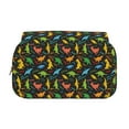 thumbnail image 2 of Sikiie Cartoon Dino Print Flip Double-layer Pencil Case, All-purpose Stationery Bag for Study and Office, Zipper Design, Unisex, 2 of 7