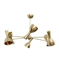 thumbnail image 6 of 6 Light Stilnovo Style Raw Brass chandelier light Fixture, 6 of 10