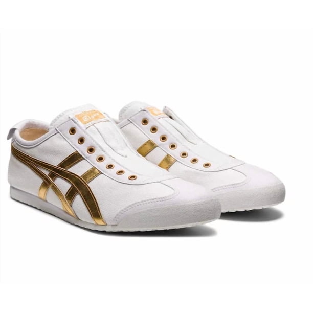 Onitsuka Tiger MEXICO 66 SLIP-ON White/Pure Gold-White/Rose Gold JAPAN NEW