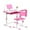 Pink, variant on Qaba Kids Desk and Chair Set Height Adjustable Student Writing Desk, Blue