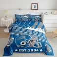 thumbnail image 2 of Erosebridal Football Bedding Set King Size Detroit Comforter Set American Football Gifts for Football Fans Women Men Football City Comforter Rugby Sports Duvet Set Bedroom Decor, 2 of 7