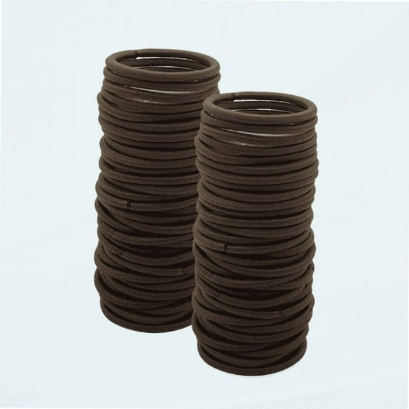 200 Pieces Small Hair Elastics,2mm Hair Ties for Kids,No Crease Hair Bands Elastic(2 mm x 2.5 cm,Brown)