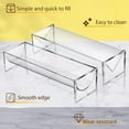 thumbnail image 4 of Clear Cracker Tray Acrylic Rectangular Cracker Holder Biscuit Serving Tray Food Display Stands Party Appetizer Serving Tray Ushaped, 4 of 6