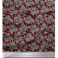 thumbnail image 1 of Soimoi Cotton Cambric Fabric Leaves & Floral Block Printed Fabric 1 Yard 42 Inch Wide, 1 of 3