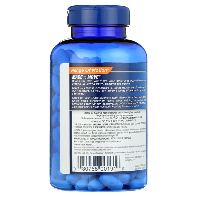 Osteo Bi-Flex Joint Health Supplement, Triple Strength with Vitamin D, 220  Count - Walmart.com
