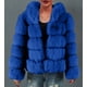 thumbnail image 1 of Pntutb Mujeres Damas Cálido Faux Furry Coat Chaqueta Invierno Sólido Cuello en V Prendas de abrigo Flash Picks Pntutb Pntutb-6999, 1 of 5