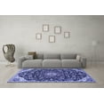 thumbnail image 3 of Ahgly Company Indoor Square Persian Blue Traditional Area Rugs, 4' Square, 3 of 4