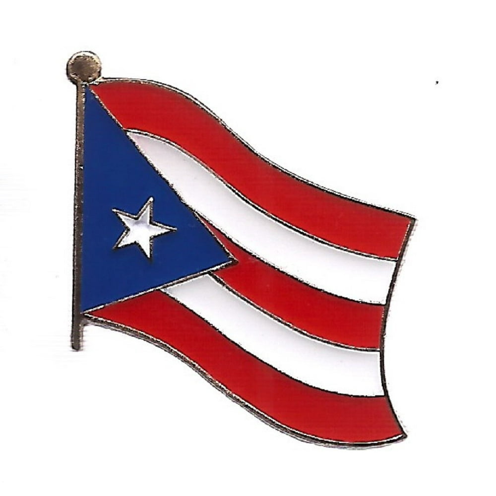 PACK of 3 Puerto Rico Single Flag Lapel Pins, Puerto Rican Pin Badge