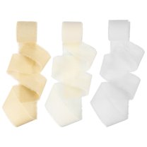 Handmade Fringe Cotton Ribbon, Cotton Frayed Fringe Fabric Ribbons for Flower Bouquet Gift Wrapping DIY Crafts White/Brown/Beige