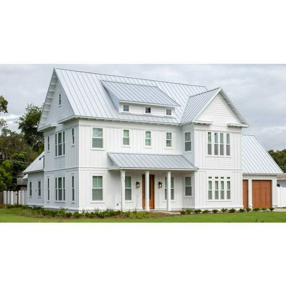 The House Designers: THD-9722 Builder-Ready Blueprints to Build a Luxury Farmhouse Plan with Slab Foundation (5 Printed Sets)