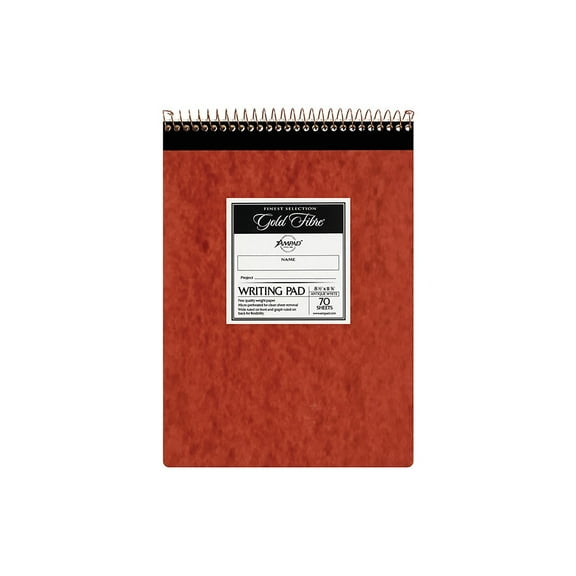 Ampad Gold Fibre Retro Wirebound Writing Pad Legal 8 1/2 x 11 3/4 Ivory 70 Sheets 20008R