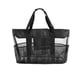 thumbnail image 1 of Bolsa de malla portátil para viajes, bolsa de playa, bolsa de almacenamiento, bolsa de red transpirable (negra), 1 of 7