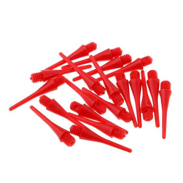 20 piezas de puntas de suave puntos 2BA de repuesto para dardos 22mm rojo shamjiam Dardos blandos de dardo electrónico estándar