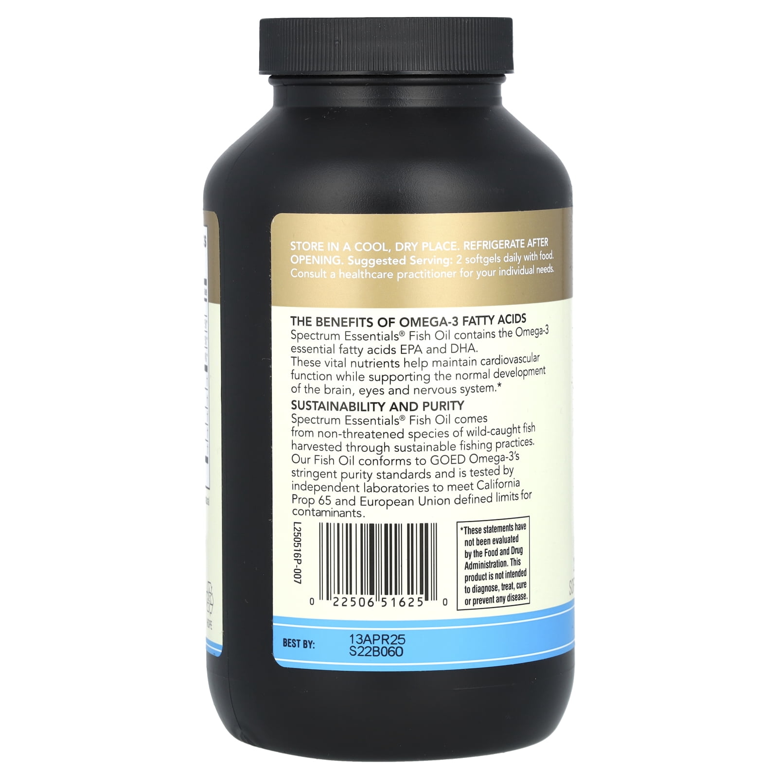 Spectrum Essentials Fish Oil Omega-3 - 1000mg - 250 Softgels