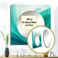 thumbnail image 3 of Designart "Spiraling Turquoise Wondrous Wave" abstract spirals Square Mirror For Wall Decor - Large Turquoise Square Mirror Printed Wall Decor - Modern Square Living Room Mirror, 3 of 5
