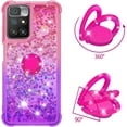 thumbnail image 2 of Case for Xiaomi Redmi 10 with Magnetic Ring Kickstand, Gradient Quicksand Glitter Flowing Liquid Floating Women Girls Cute Phone Case Clear TPU Cover for Xiaomi Redmi 10 JB Pink Mauve, 2 of 7
