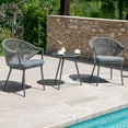thumbnail image 4 of Nuu Garden 2 Piece Outdoor Aluminum Chair Set, Woven Rope Conversation Chairs with Seat Cushions, Dark Gray, 4 of 10