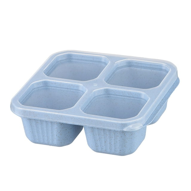 Under 10 Tableware Bento Box Adult Lunch Box 4 Compartment Meal Prep Container for Kids Reusable Food Storage Containers with Transparent Lids Microwaveable