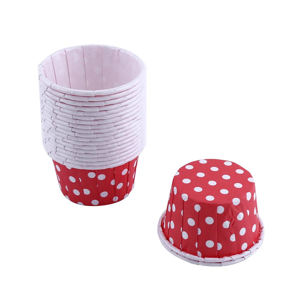 Red Polka Dot Bake In Cups - Small