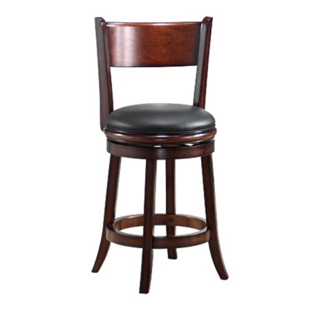 24" Palmetto Swivel Hardwood Counter Stool Walnut - Boraam