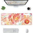 thumbnail image 3 of Pink Flower Large Mouse Pad Extended Gaming Mousepad 31.5 x 11.8 Inch with Anti-Slip Rubber Base Cute Office Decor Women Girls Computer Accessories Home Office Supplies, 3 of 18